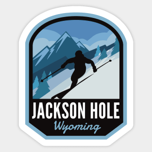 Jackson Hole Wyoming Ski Mountain Sticker